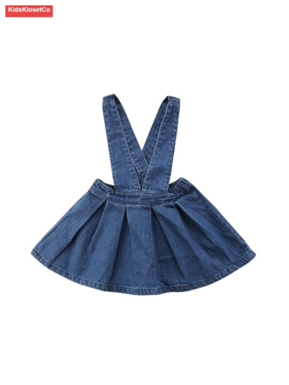 Toddler Girls Denim Suspender Skirt Overalls Dress Strap A-Line
